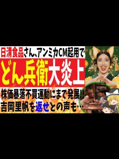[x]アンミカCM起用してどん兵衛大炎上!!勢いが株価暴落不買運動にまで発展!?吉岡里帆を返せとの声も…【ゆっくり